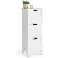 VonHaus Holbrook 3 Drawer Freestanding Bathroom Storage Drawers in White