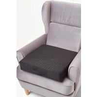 Homescapes Suede Orthopaedic Foam Armchair Booster Cushion in Black | Size: 50 cm x 50 cm