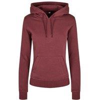 Build Your Brand Women's Organic Hoodie in Red | Size: 5XL