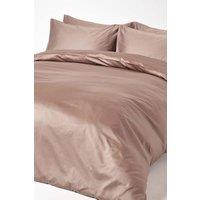 Homescapes Organic Cotton Duvet Cover Set 400 TC in Brown | Size: Super King