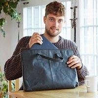 Paper High Buffalo Leather 15 inch Laptop Case in Black
