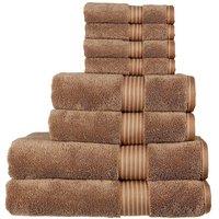 CHRISTY 'Supreme Hygro' Luxury 100% Supima Cotton 8 Piece Towel Sets in Brown