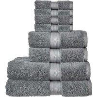 CHRISTY 'Renaissance' Luxury 675GSM Egyptian Cotton 8 Piece Towel Bale in Dark Grey