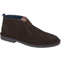 Roamers Men's Suede Desert Boots in Dark Brown | Size: 8