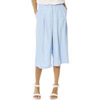 Cutie London Women's Tailored Front Fasten Culottes With Pockets in Blue | Size: 10