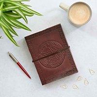 Paper High Celtic Star Leather Journal in Brown