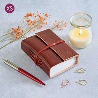 Paper High Embossed Leather Journal in Brown | Size: Large