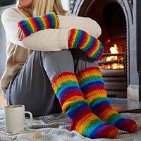 Paper High Woollen Rainbow Handwarmer Gloves & Socks Set | Size: Small