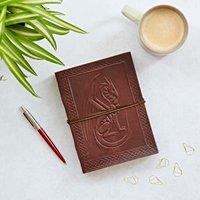 Paper High Celtic Sitting Dragon Leather Journal in Brown