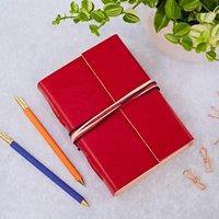 Paper High Distressed Leather 3-String Journal in Red