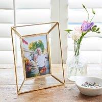 Paper High Anjana Reclaimed Glass & Gold Metal Photo Frame | Size: Large