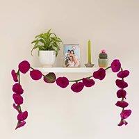 Paper High Felt Flower Garland in Purple