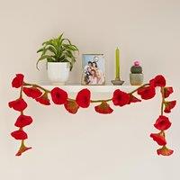 Paper High Felt Flower Garland in Red