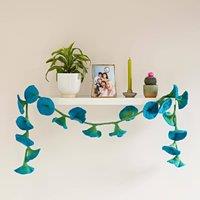 Paper High Felt Flower Garland in Turquoise