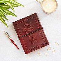 Paper High Celtic Dragon Leather Journal in Brown
