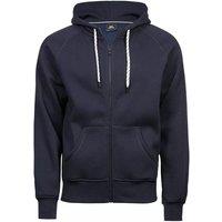 TEE JAYS Men's Fashion Zip Hooded Sweatshirt in Navy | Size: Medium