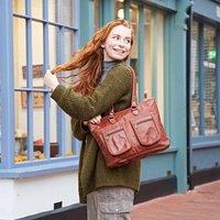 Brown Leather Tote Handbag