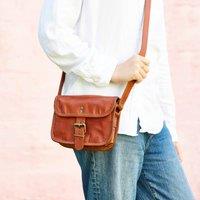 Paper High Women's Small Brown Leather Crossbody Bag