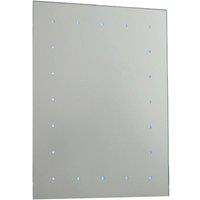 Loops IP44 LED Bathroom Mirror 60cm x 45cm Battery Powered Wall Light Push Switch | Size: 60 cm x 45 cm