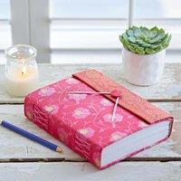 Paper High Large Sari Fabric Journal in Pink
