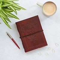 Paper High Celtic Serpent Leather Journal in Brown