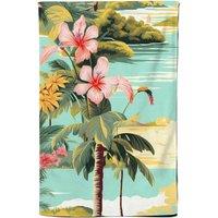 Warren Reed - Designer Palm Trees & Hibiscus Tea Towel in Green