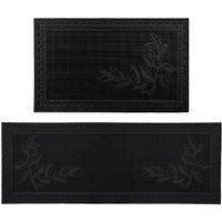 JVL Foliage Rubber Scraper Doormat and Patio Mat