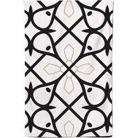 Warren Reed - Designer Arabic Style Pattern Tea Towel in Black