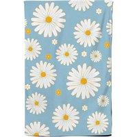 Warren Reed - Designer Summer Daisy Pattern Tea Towel in Blue