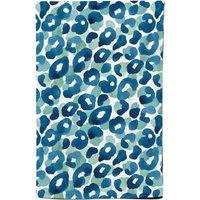 Warren Reed - Designer Watercolour Leopard Print Tea Towel in Blue