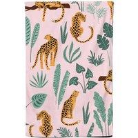 Warren Reed - Designer Hand Drawn Leopards Tea Towel in Pink