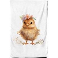 Warren Reed - Designer Watercolour, Cute Easter Chick Tea Towel