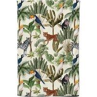 Warren Reed - Designer Exotic Trees & Animals Tea Towel in Green