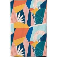 Warren Reed - Designer Modern Floral Pattern Tea Towel in Pink