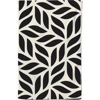 Warren Reed - Designer Modern Stylish Abstract Texture Tea Towel in Black