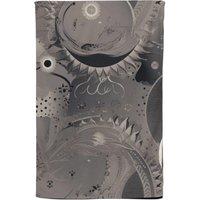 Warren Reed - Designer Abstract Moon Shapes Tea Towel in Grey