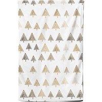 Warren Reed - Designer Geometric Christmas Tree Pattern Tea Towel in White