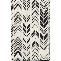 Warren Reed - Designer Hand Drawn Chevron Pattern Tea Towel in Black