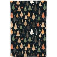 Warren Reed - Designer Boho Inspired Christmas Trees Tea Towel in Green