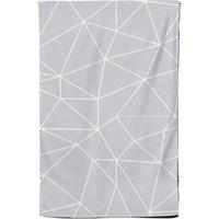 Warren Reed - Designer Geometric Triangle Pattern Tea Towel in Grey
