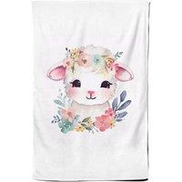 Warren Reed - Designer Hand Drawn Easter Lamb Watercolour Tea Towel