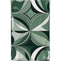 Warren Reed - Designer Geometric Green Black Tea Towel