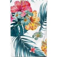 Warren Reed - Designer Spring Summer Flowers Tea Towel in Green