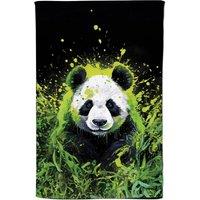 Warren Reed - Designer Green Splashart Panda Face Tea Towel