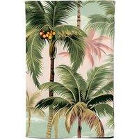Warren Reed - Designer Palm Trees Pattern Tea Towel in Green