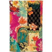 Warren Reed - Designer Patchwork Mixed Textiles Tea Towel in Pink