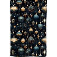 Warren Reed - Designer Christmas Decorations Tea Towel in Blue