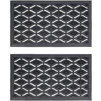 JVL Elipses Eyes Rubber Doormat 40x70cm 2 pack