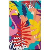 Warren Reed - Designer Tropical Flamingoes Tea Towel in Pink