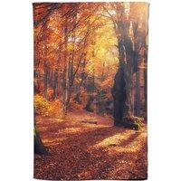 Warren Reed - Designer Autumn Forest Tea Towel in Brown